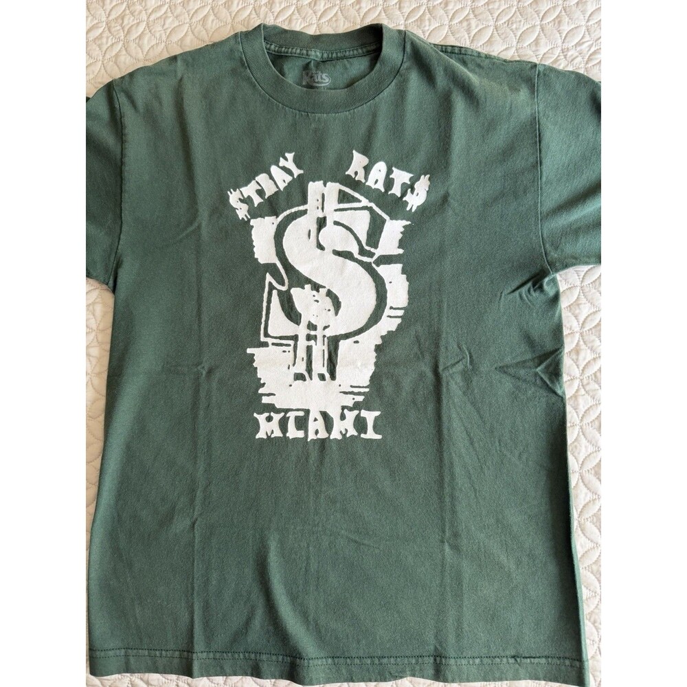 Stray Rats Streetwear Skate Green $ Miami Graphic T Shirt Medium USA supreme